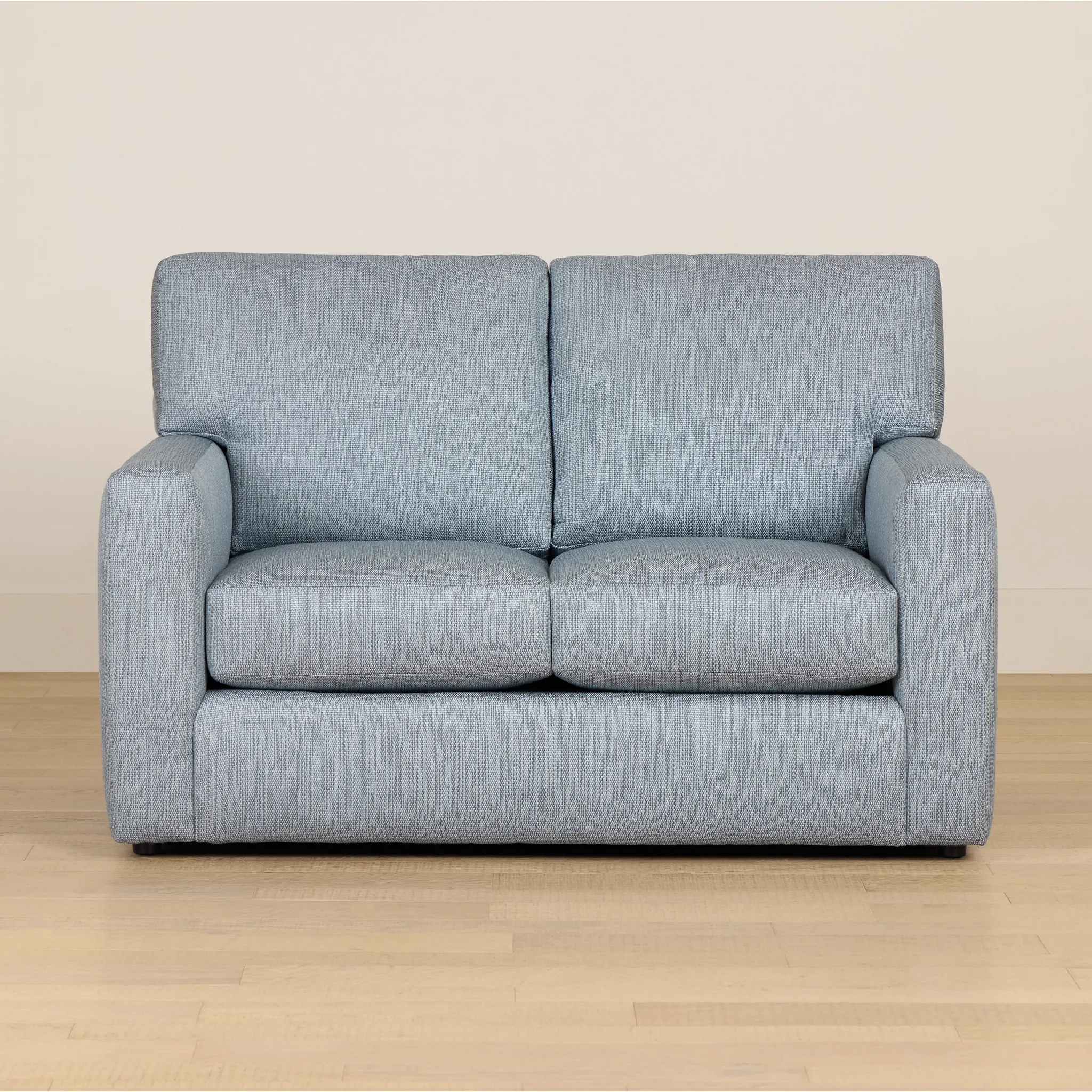Rhodes Light Blue Fabric Loveseat