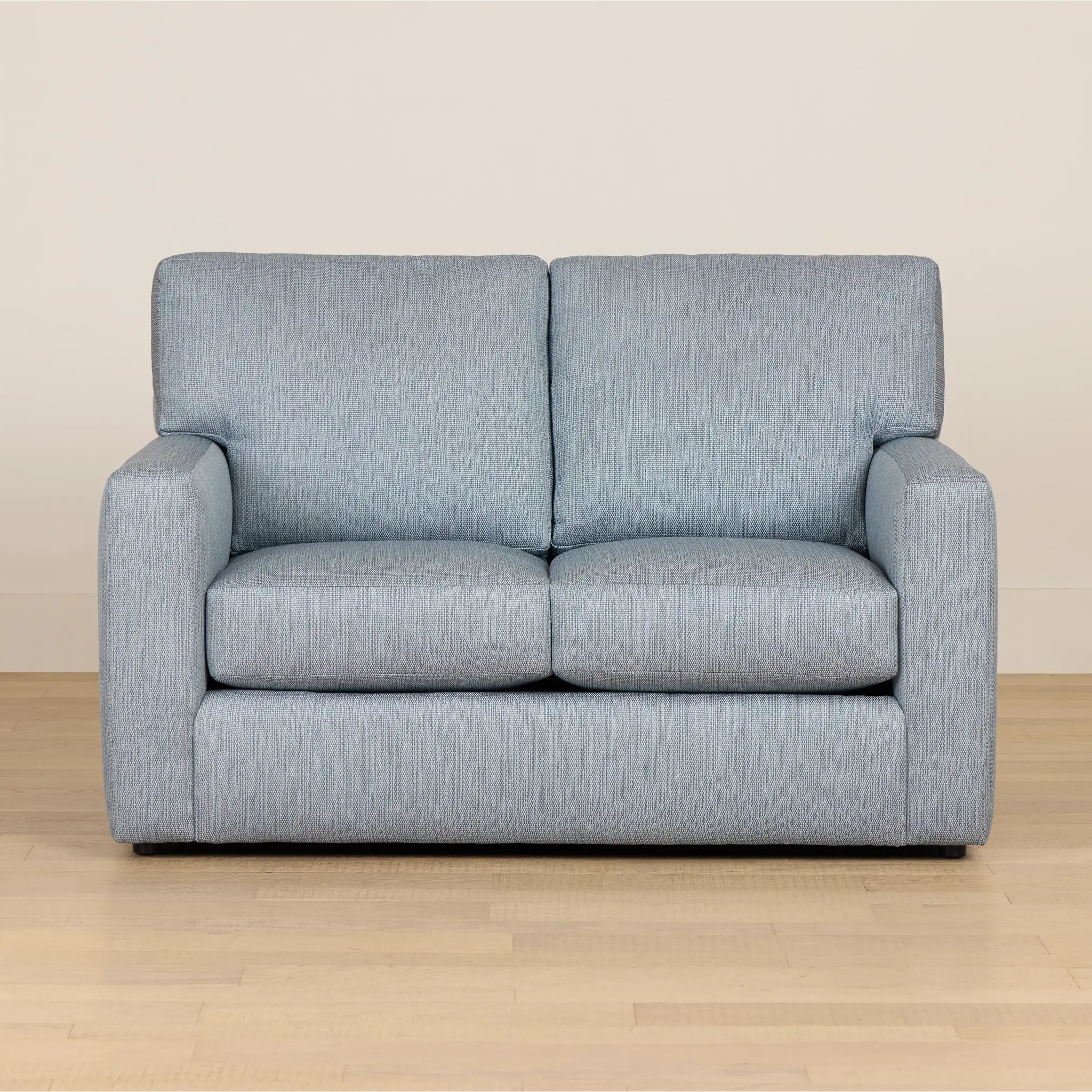 Rhodes Light Blue Fabric Loveseat Rhodes Light Blue Fabric Loveseat