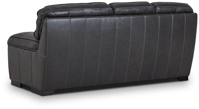 Alexander Gray Leather Right Sofa