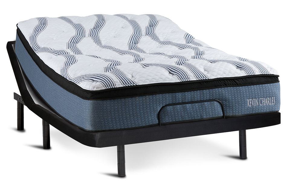 Kevin Charles Smyrna Plush Silver Adjustable Mattress Set