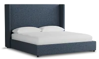 Captiva Maguire Blue 60" Upholstered Shelter Bed