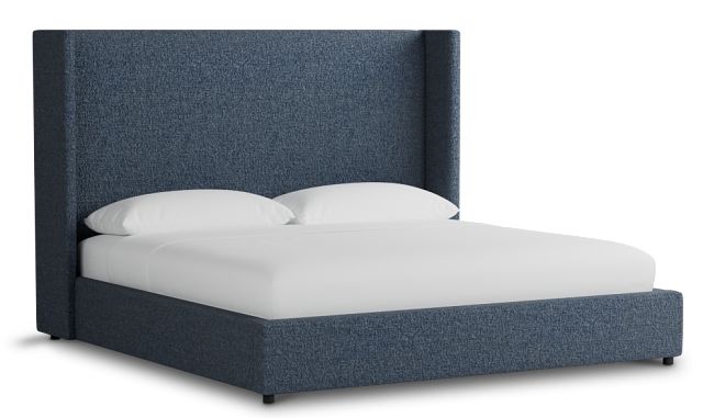 Captiva Maguire Blue 60" Upholstered Shelter Bed
