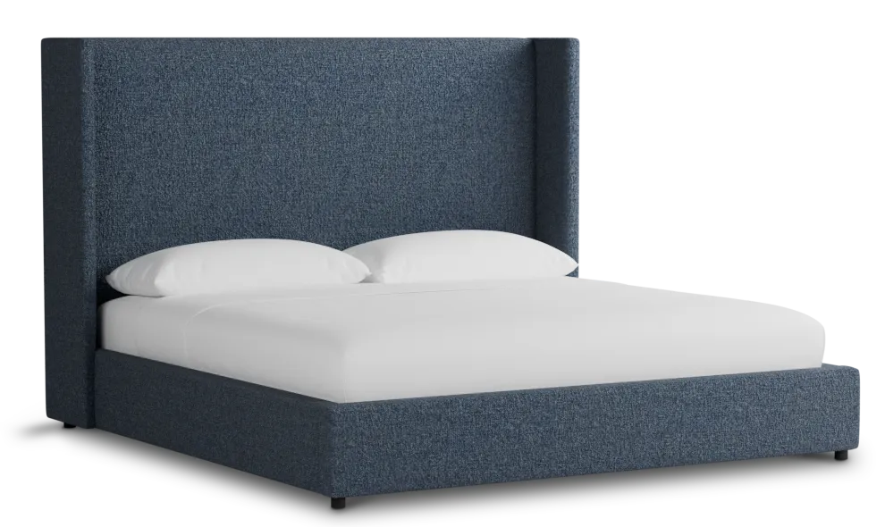 Captiva Maguire Blue 60" Upholstered Shelter Bed