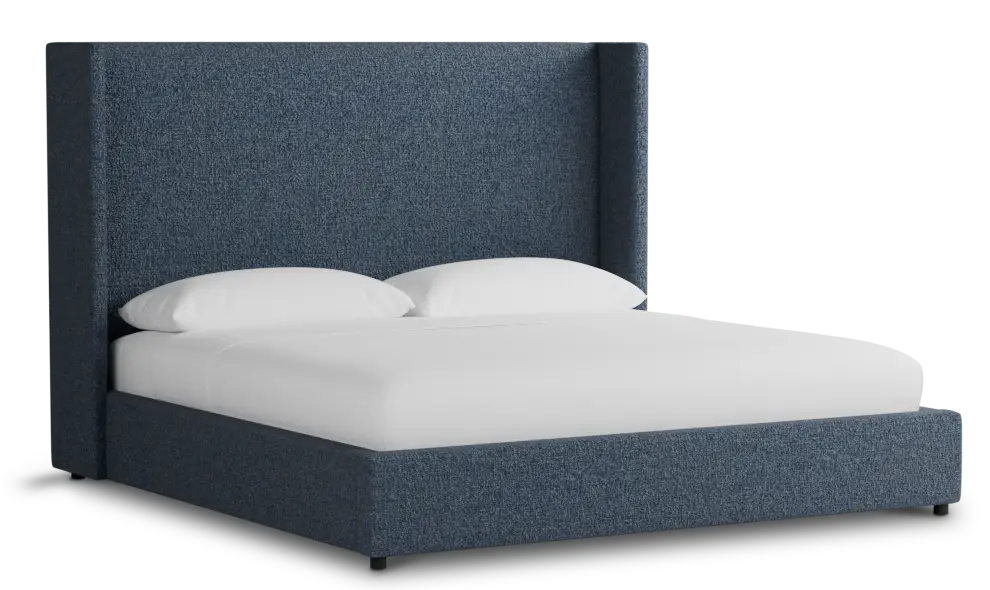 Captiva Maguire Blue 60" Upholstered Shelter Bed Captiva Maguire Blue 60" Upholstered Shelter Bed