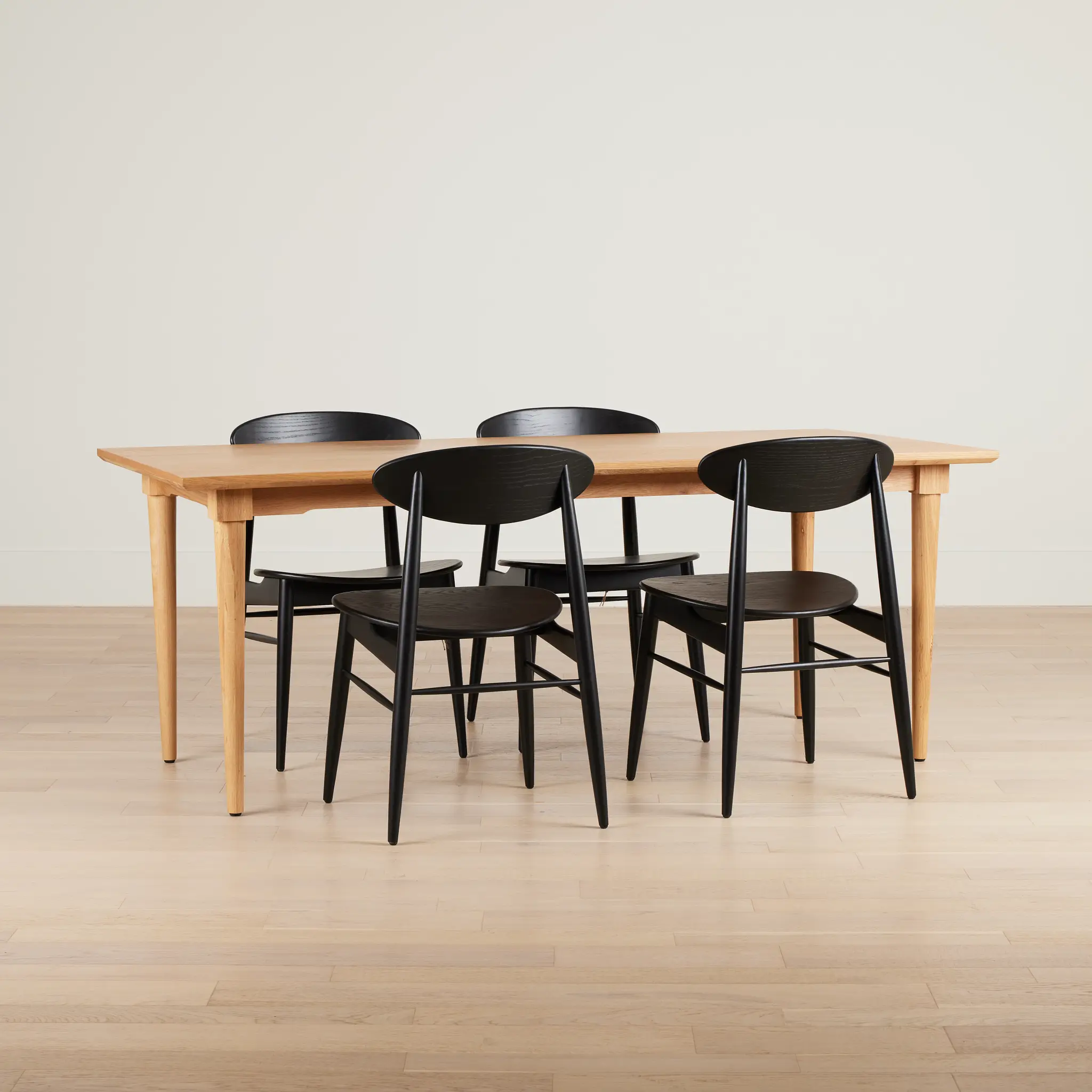 Stockton Light Tone Rect Table & 4 Wood Chairs Stockton Light Tone Rect Table & 4 Wood Chairs