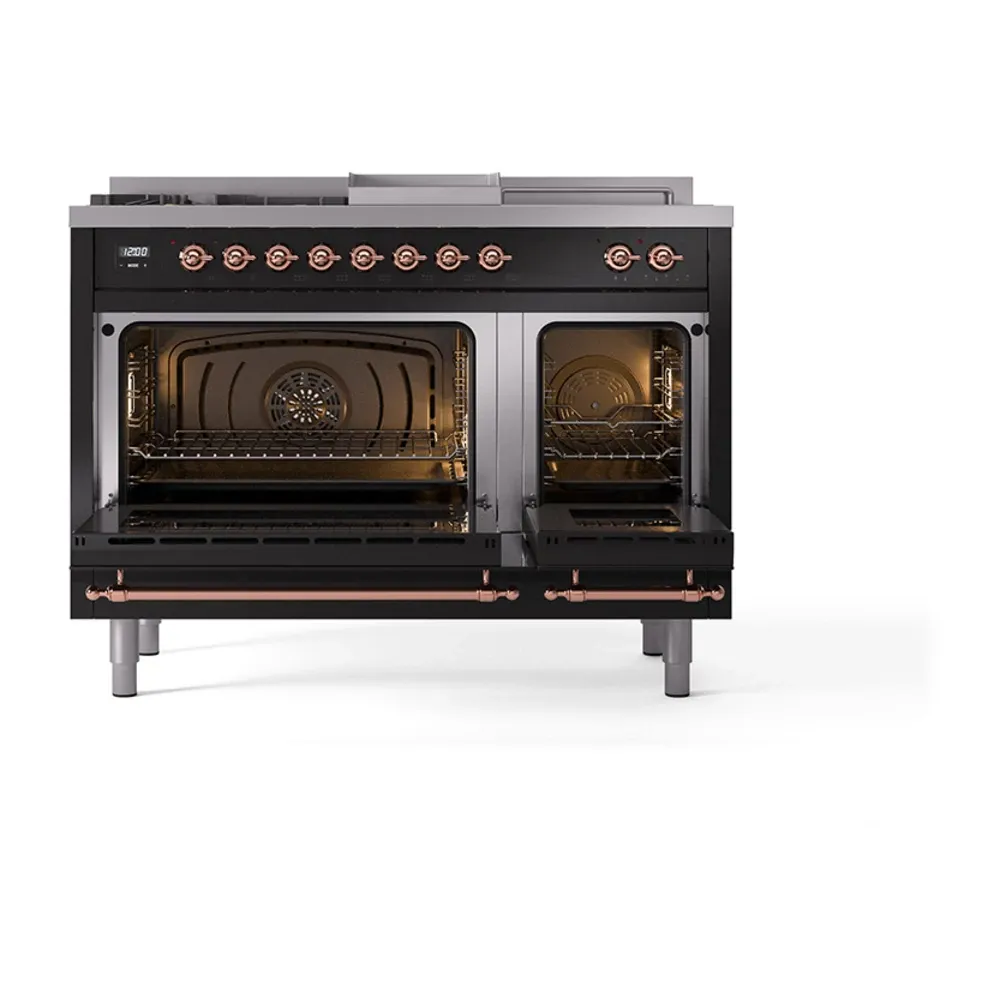 Ilve Nostalgie Ii Black 48" Dual Fuel Range