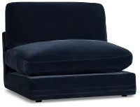 Jules Dark Blue Velvet Armless Chair