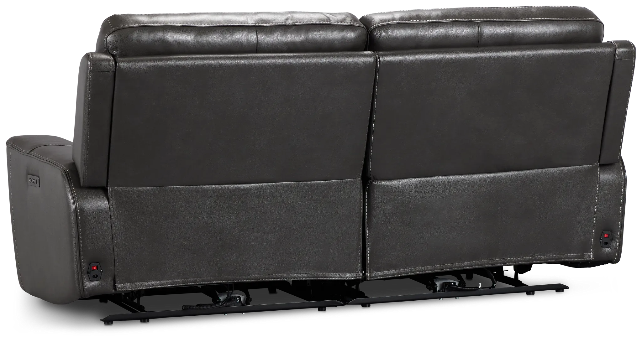 Benji Dark Gray Lthr/vinyl Power Reclining Sofa