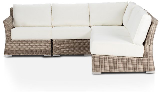 Raleigh White Left 5-piece Modular Sectional