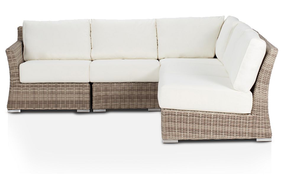 Raleigh White Left 5piece Modular Sectional