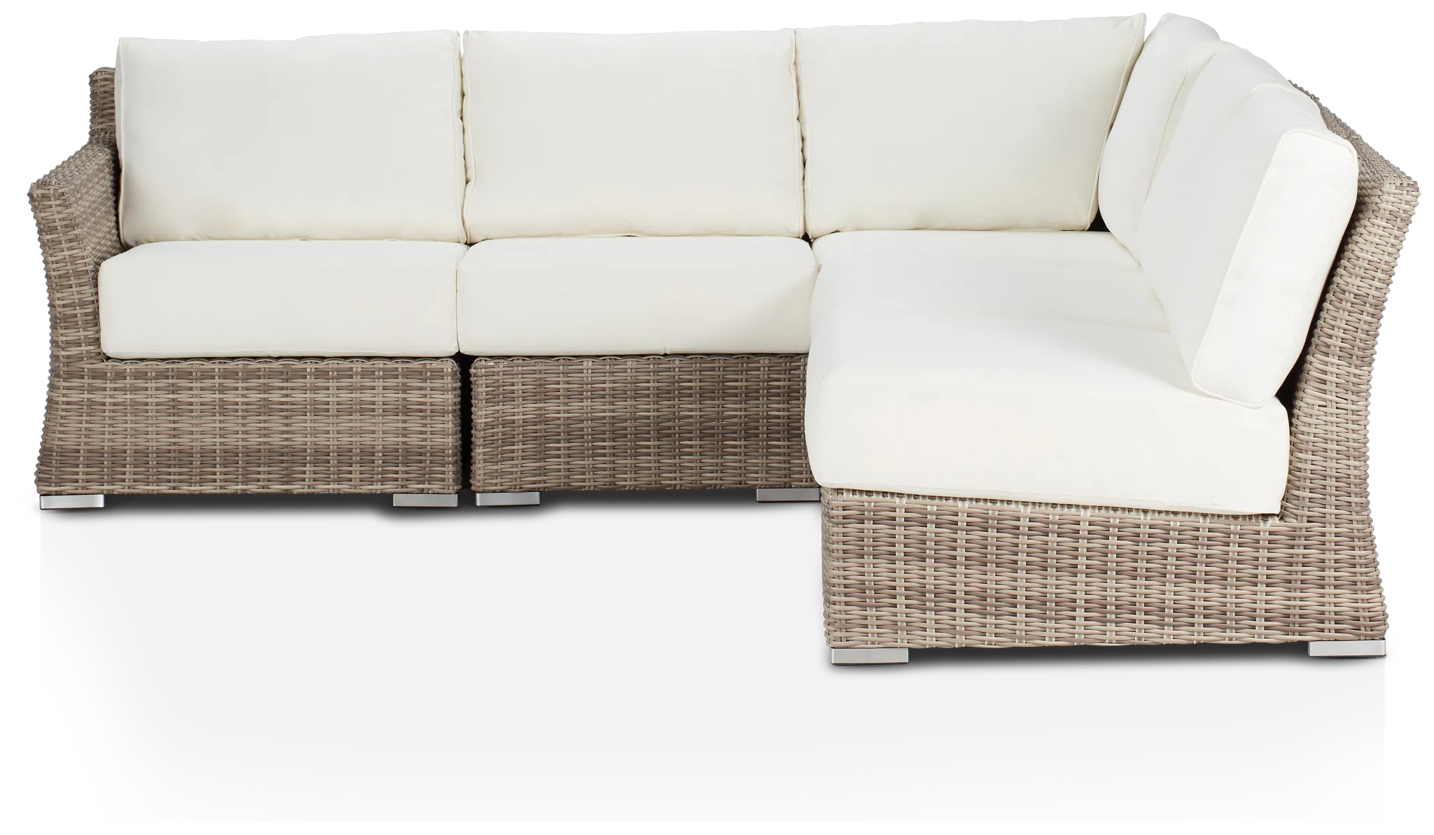 Raleigh White Left 5-piece Modular Sectional