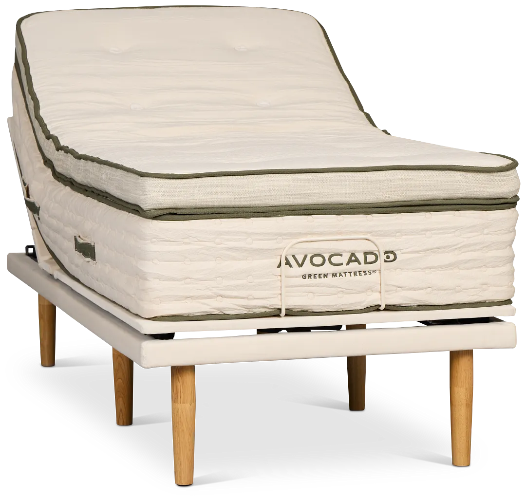 Avocado Green Plush Eco Plus Adjustable Base Mattress Set