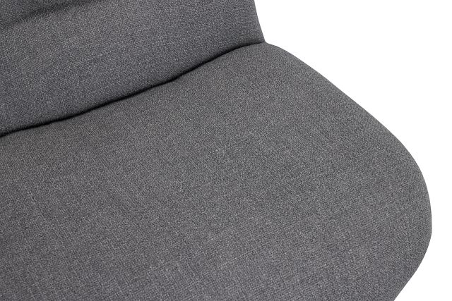 Aaliyah Dark Gray Fabric Swivel Accent Chair