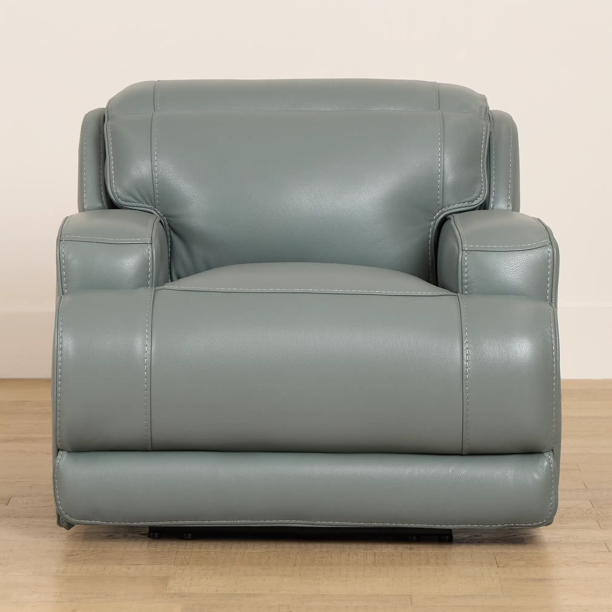 Reign Green Lthr/vinyl Power Recliner With Power Headrest Reign Green Lthr/vinyl Power Recliner With Power Headrest