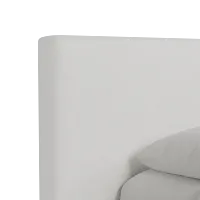 Grayton Sutton White 44" Upholstered Platform Bed