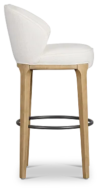 Libby Whitefabric 30" Upholstered Barstool