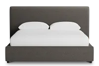 Grayton Elite Dark Gray 44" Upholstered Platform Bed