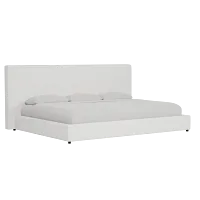 Grayton Sutton White 54" Upholstered Platform Bed