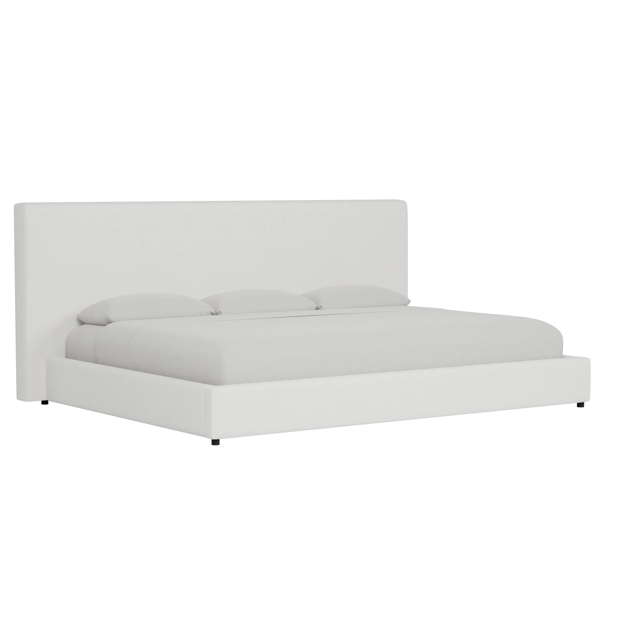 Grayton Sutton White 54" Upholstered Platform Bed