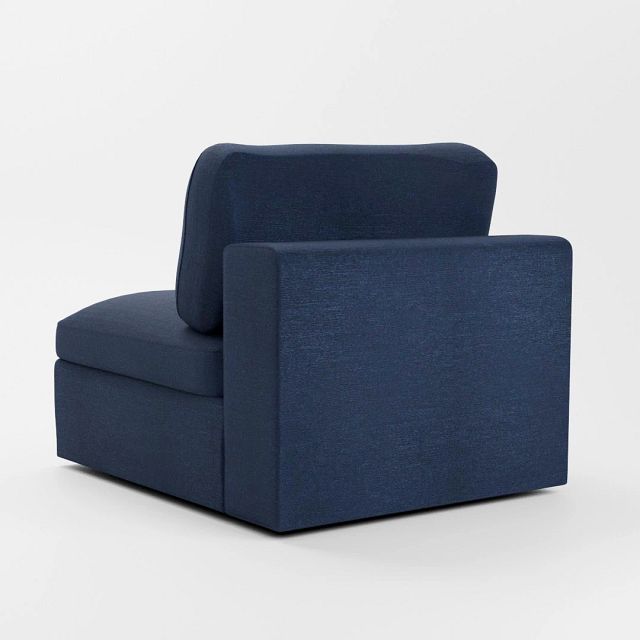 Destin Peyton Dark Blue Fabric Swivel Chair