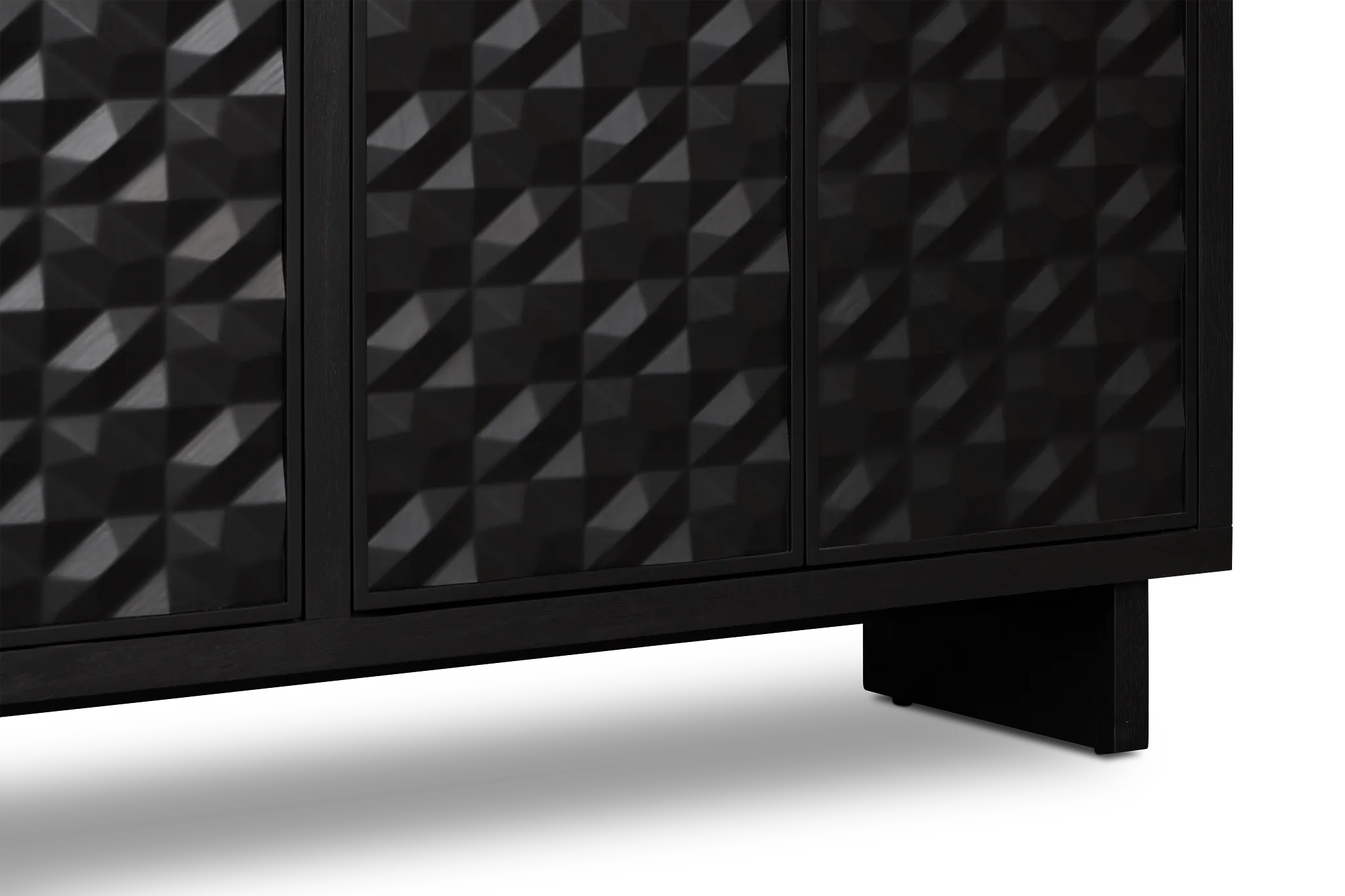 Palonna Black 4 Door Credenza