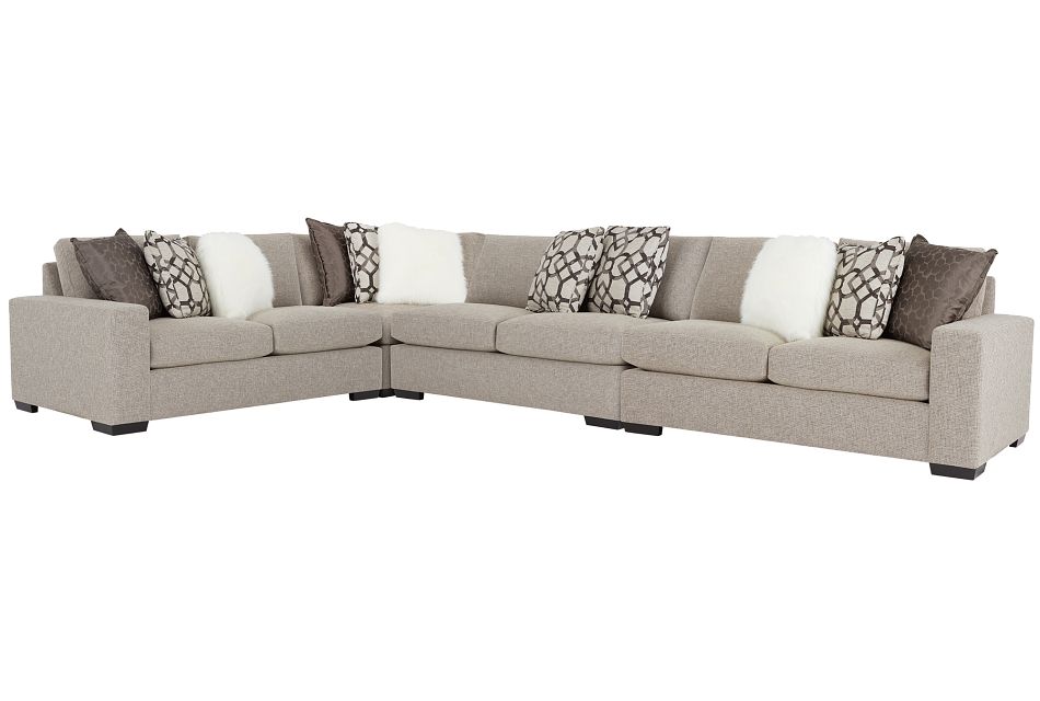 Orlando Brown Fabric Large Two Arm, Leather Sectional Sofa Orlando Fl