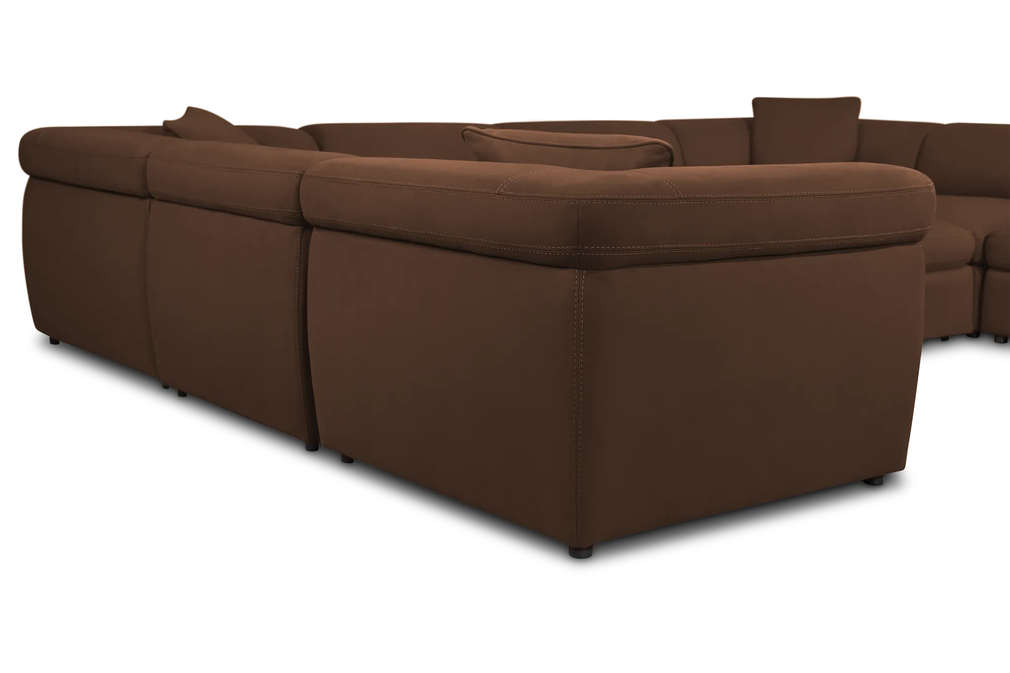 Aria Dark Brown Micro 10-piece Modular Sectional