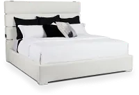 Miami White Uph Platform Bed
