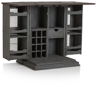 Marcello Gray Wood Fold Out Bar