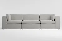 Destin Maguire Gray Fabric 3-piece Modular Sofa