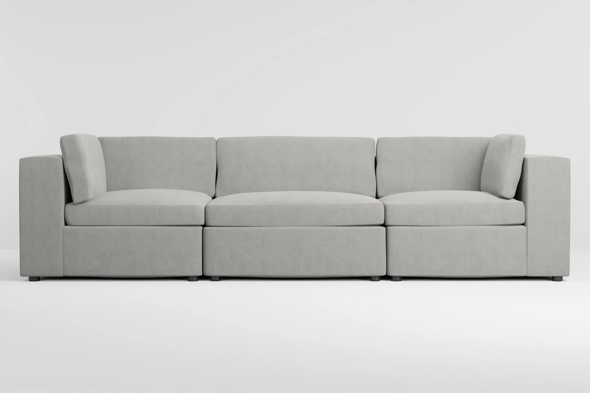 Destin Maguire Gray Fabric 3-piece Modular Sofa