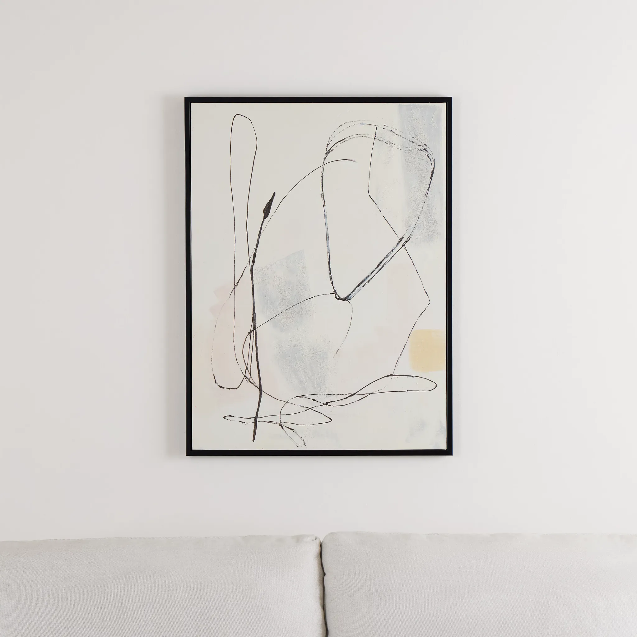 Nessie Ivory Framed Canvas Wall Art