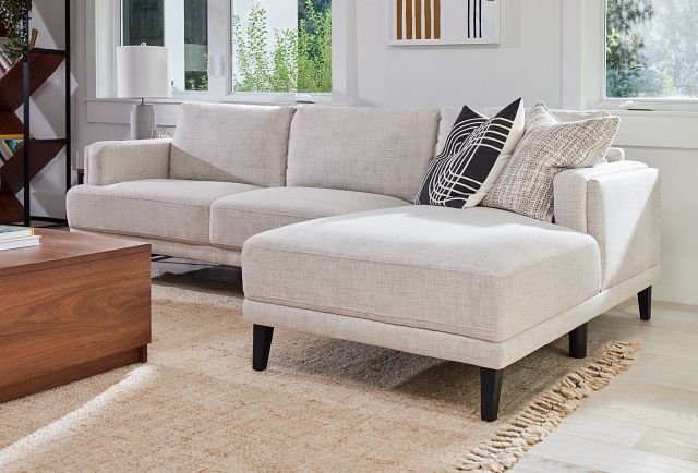 Shepherd Beige Fabric Right Chaise Sectional
