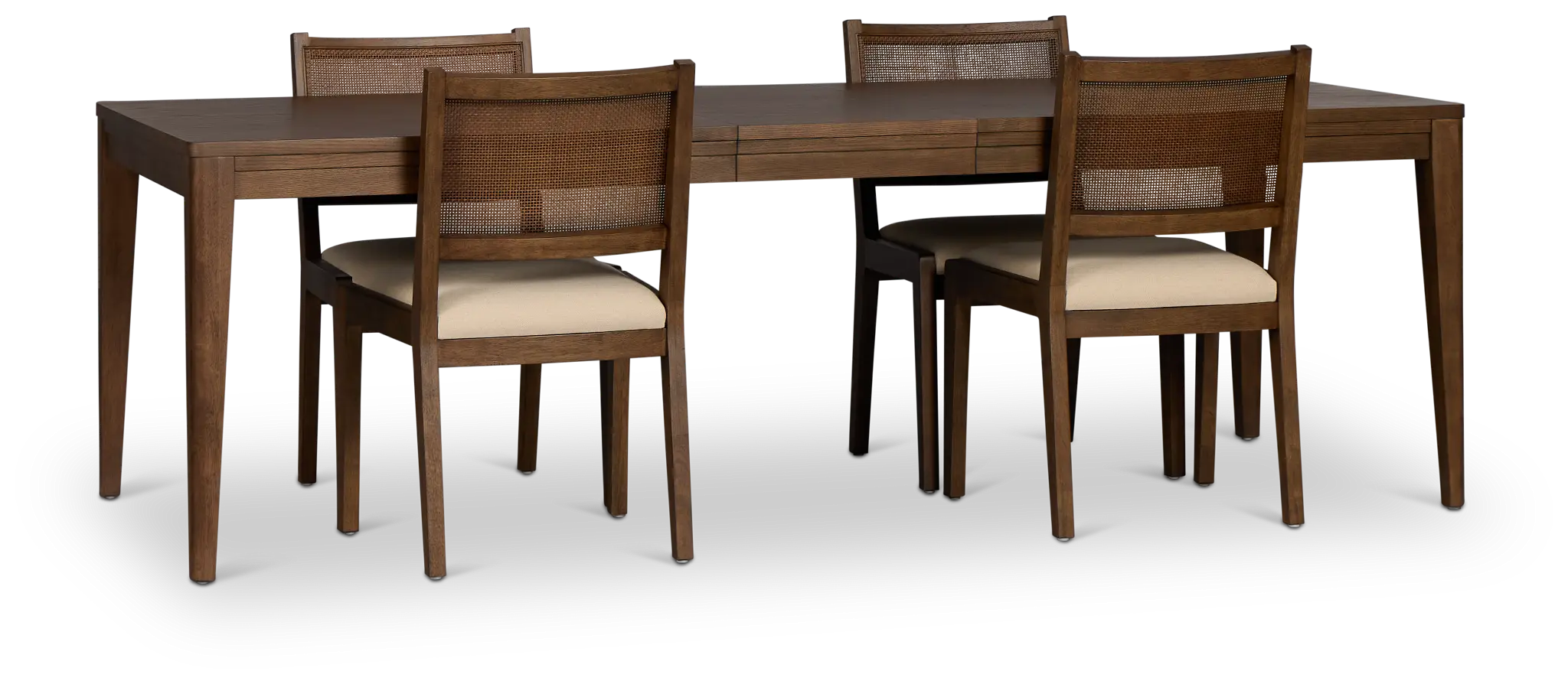 Pacific Mid Tone Rectangular Table & 4 Upholstered Chairs Pacific Mid Tone Rectangular Table & 4 Upholstered Chairs