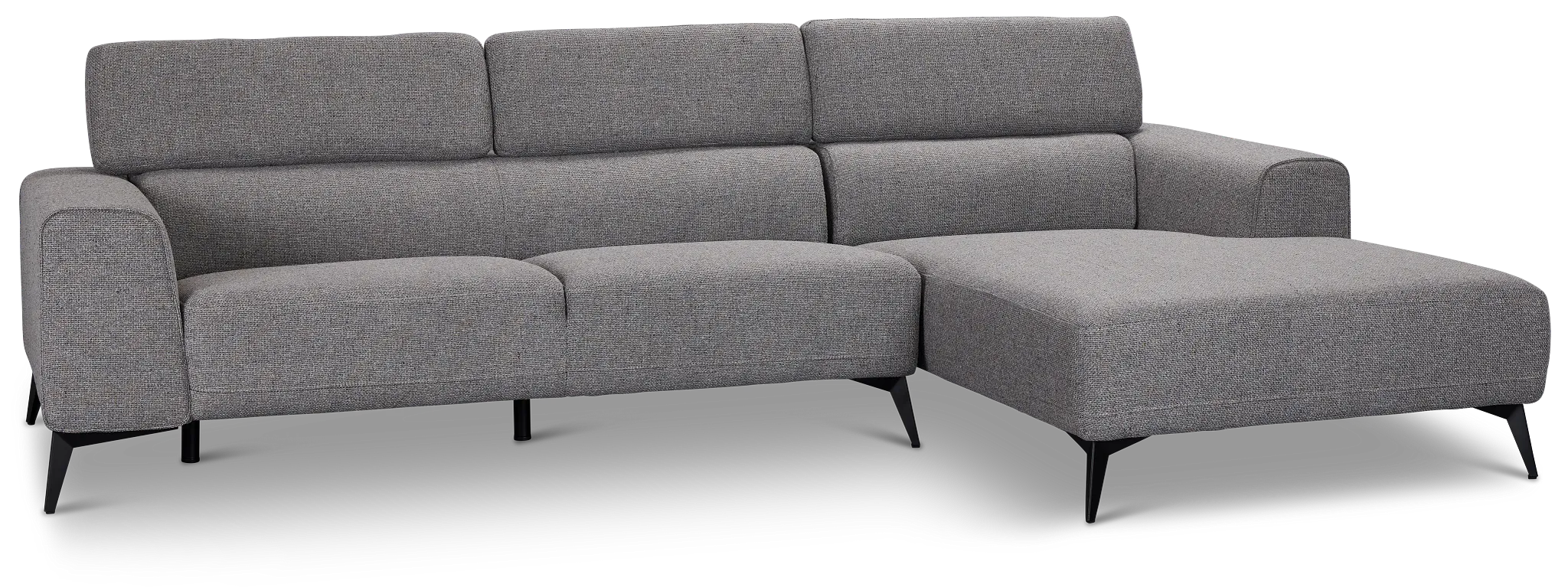 Alina Dark Gray Fabric Right Chaise Sectional