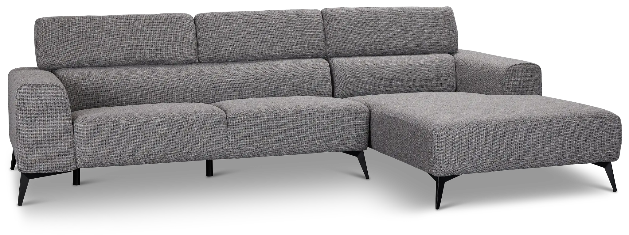 Alina Dark Gray Fabric Right Chaise Sectional Alina Dark Gray Fabric Right Chaise Sectional