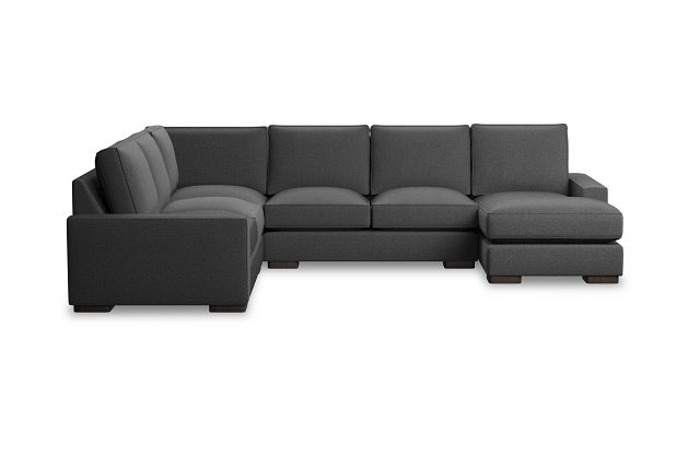 Edgewater Delray Dark Gray Medium Right Chaise Sectional