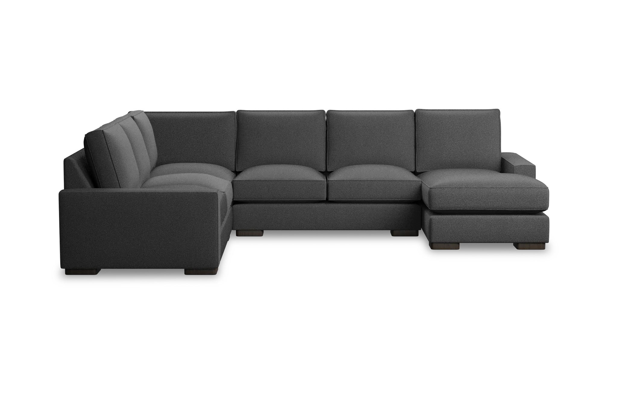 Edgewater Delray Dark Gray Medium Right Chaise Sectional