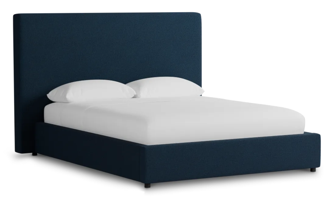 Grayton Elite Navy 54" Upholstered Platform Bed