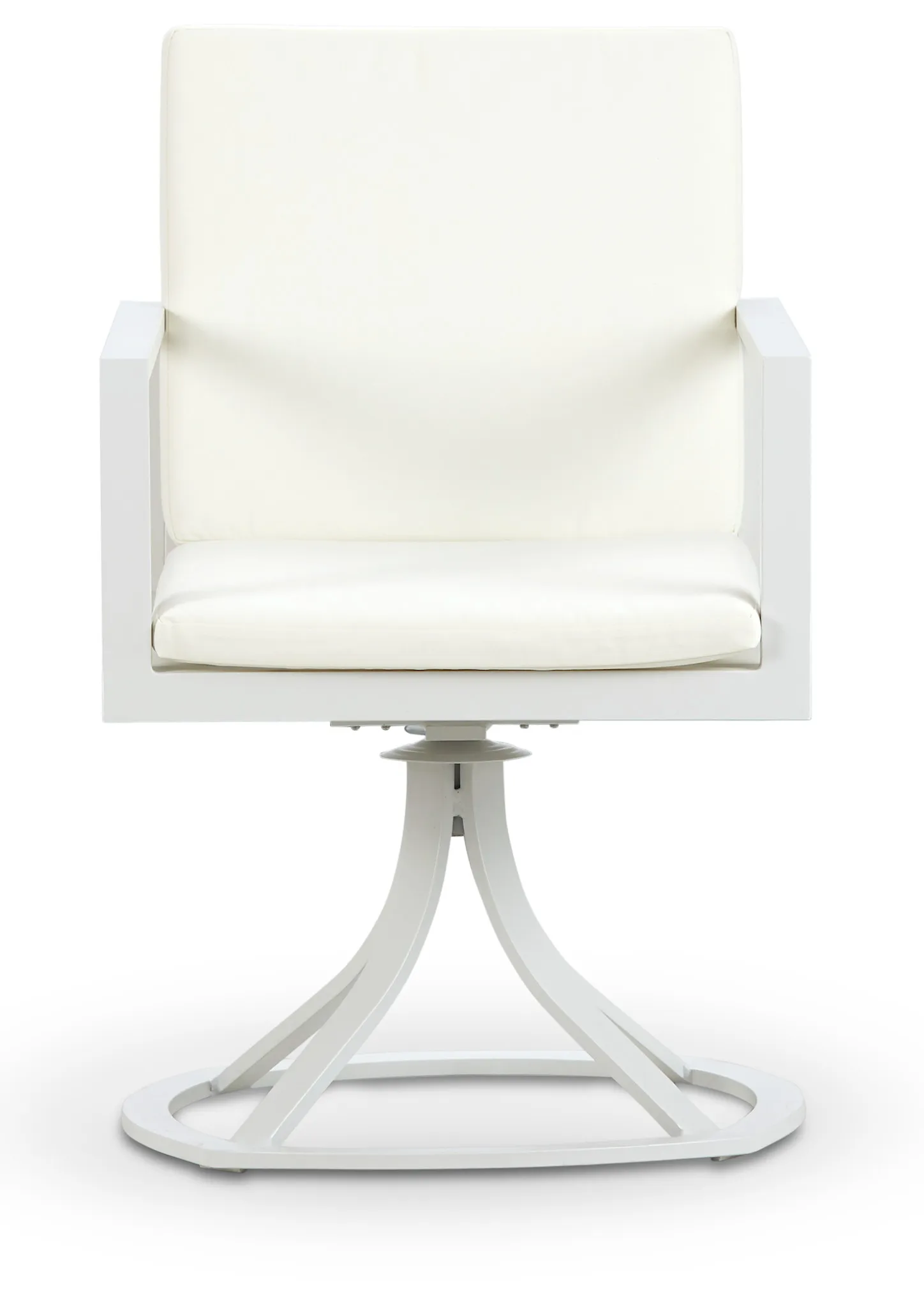 Linear White Swivel Chair