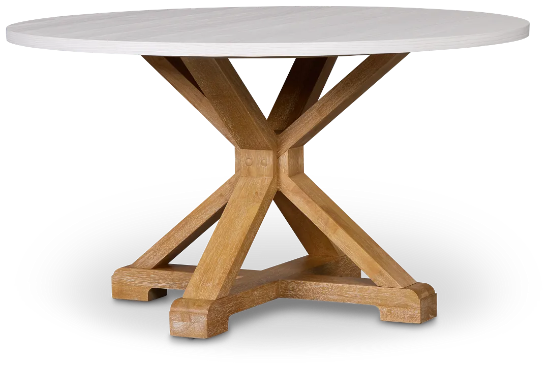 Nantucket Two-tone White Round Table