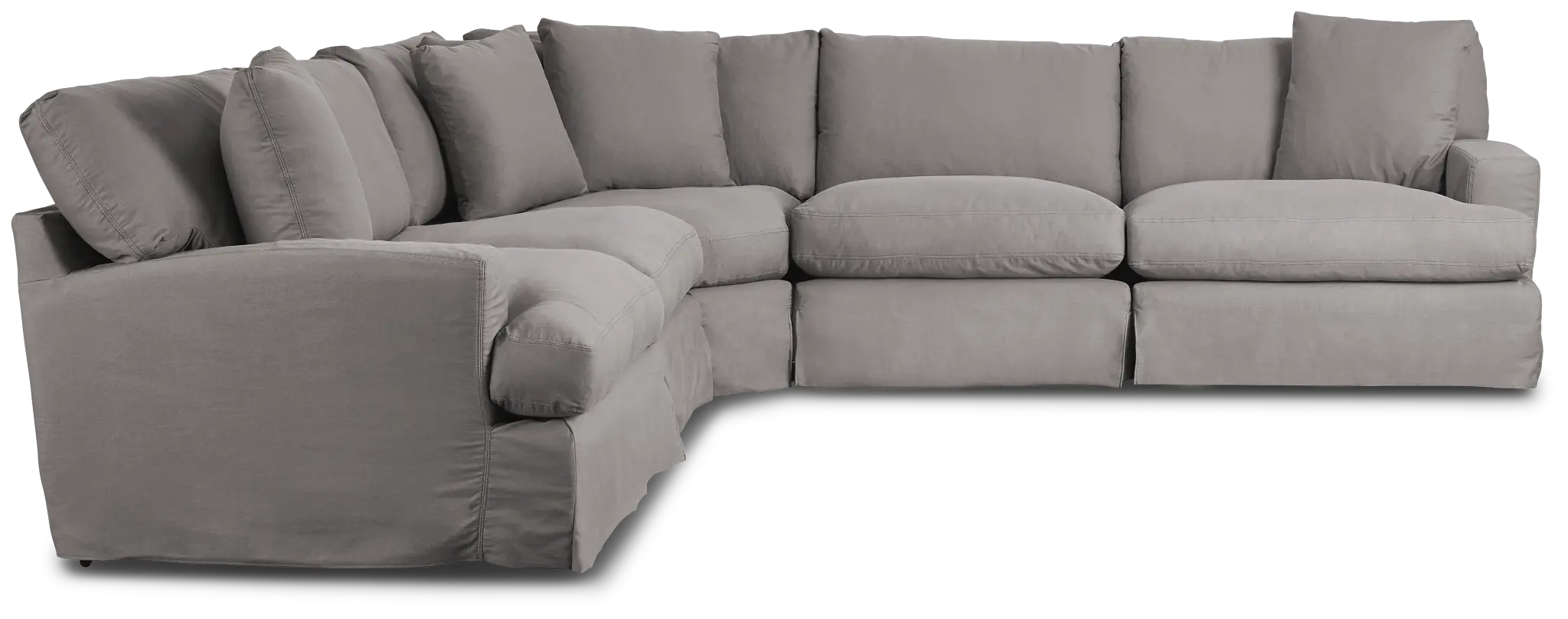 Delilah Gray Fabric Large Two-arm Sectional Delilah Gray Fabric Large Two-arm Sectional