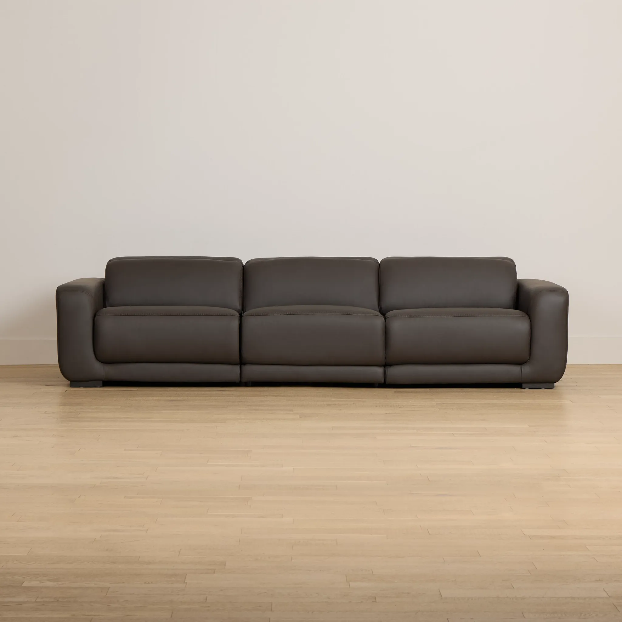 Kieran Dark Brown Lthr/vinyl 3-piece Modular Power Reclining Sofa