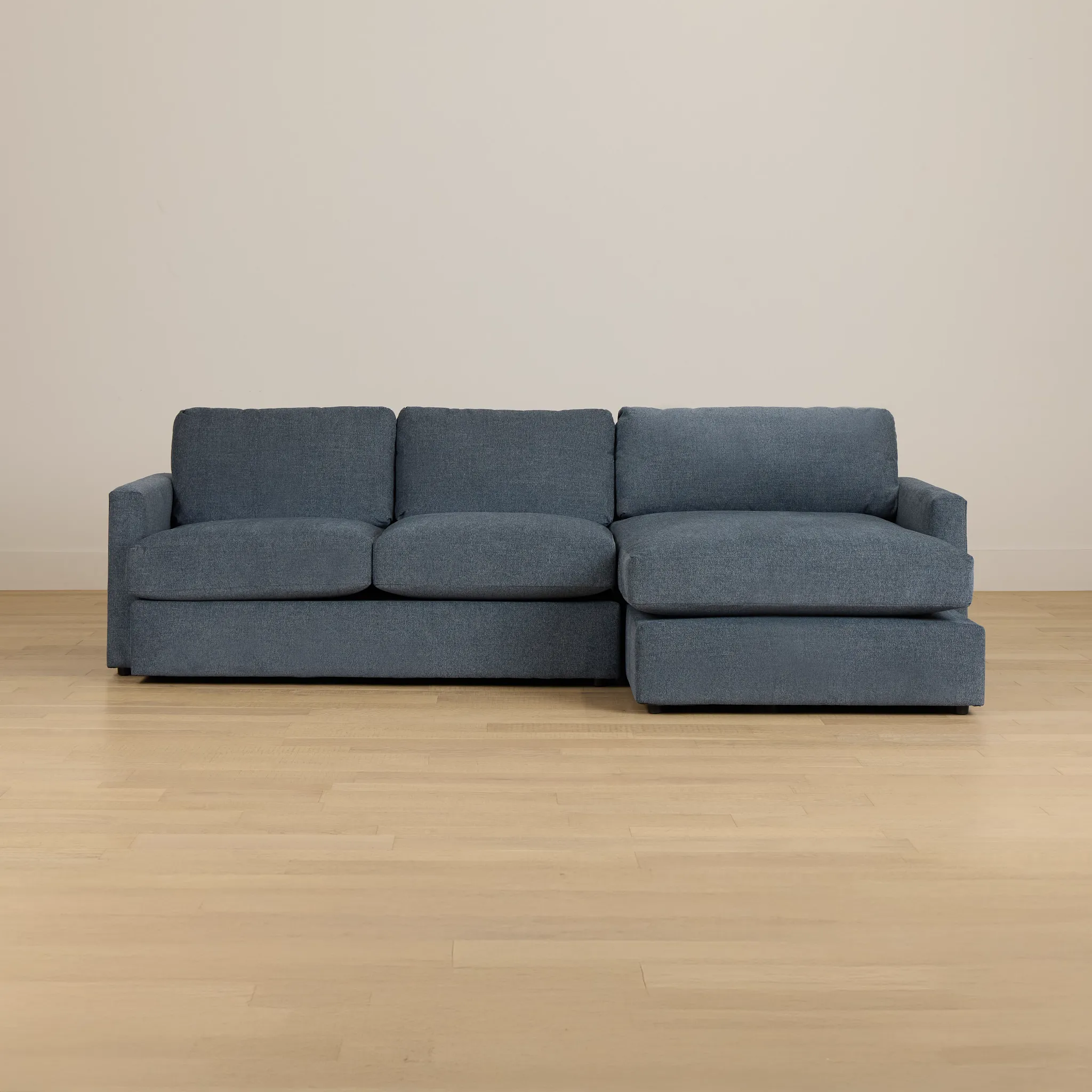 Noah Blue Fabric Right Chaise Sectional