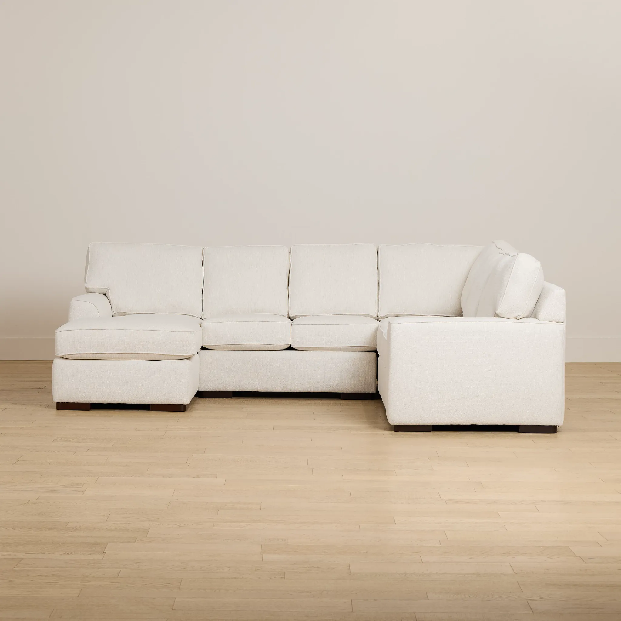 Sinclair Light Beige Fabric Medium Left Chaise Sectional