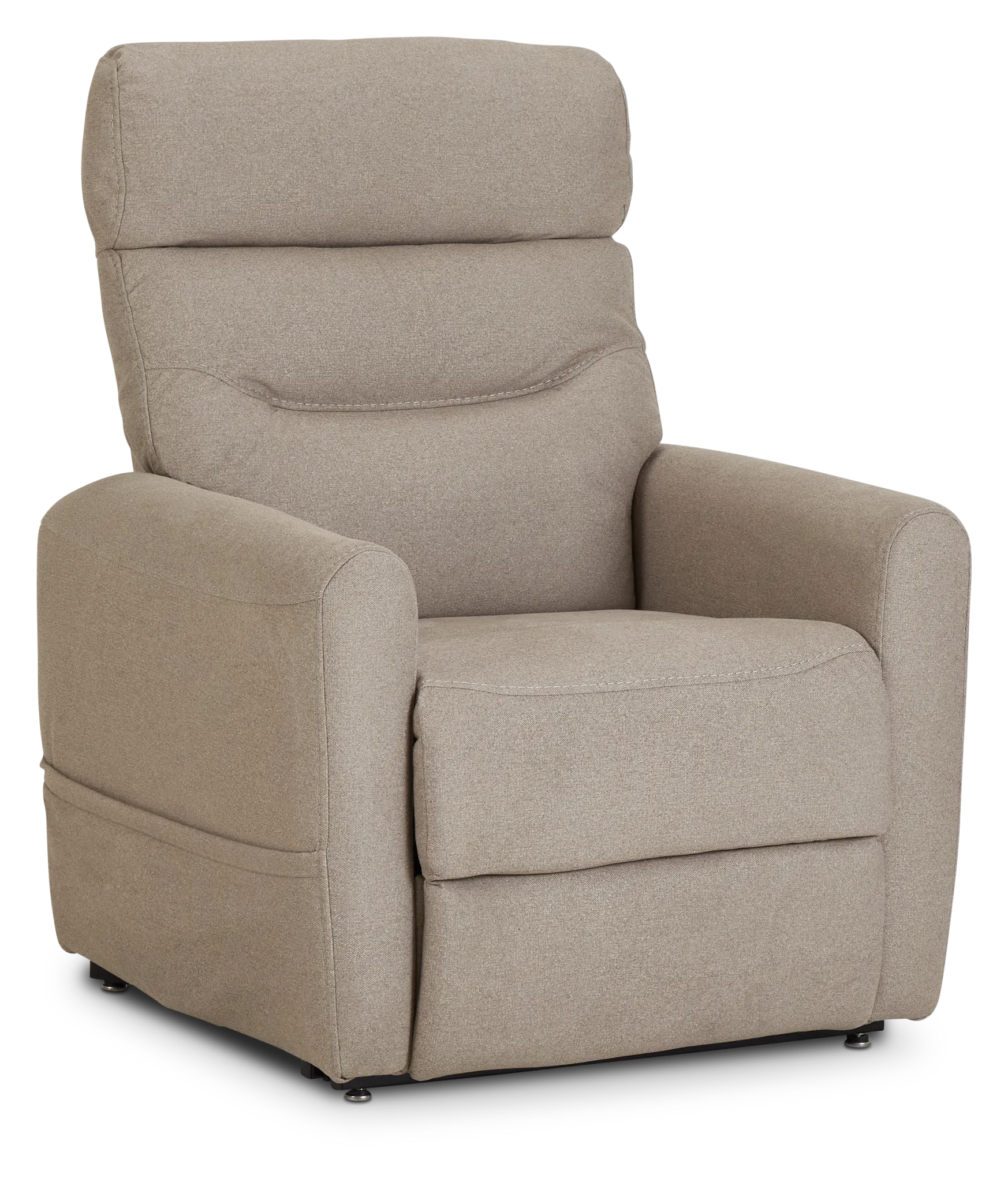 Canton Beige Fabric Power Lift Recliner