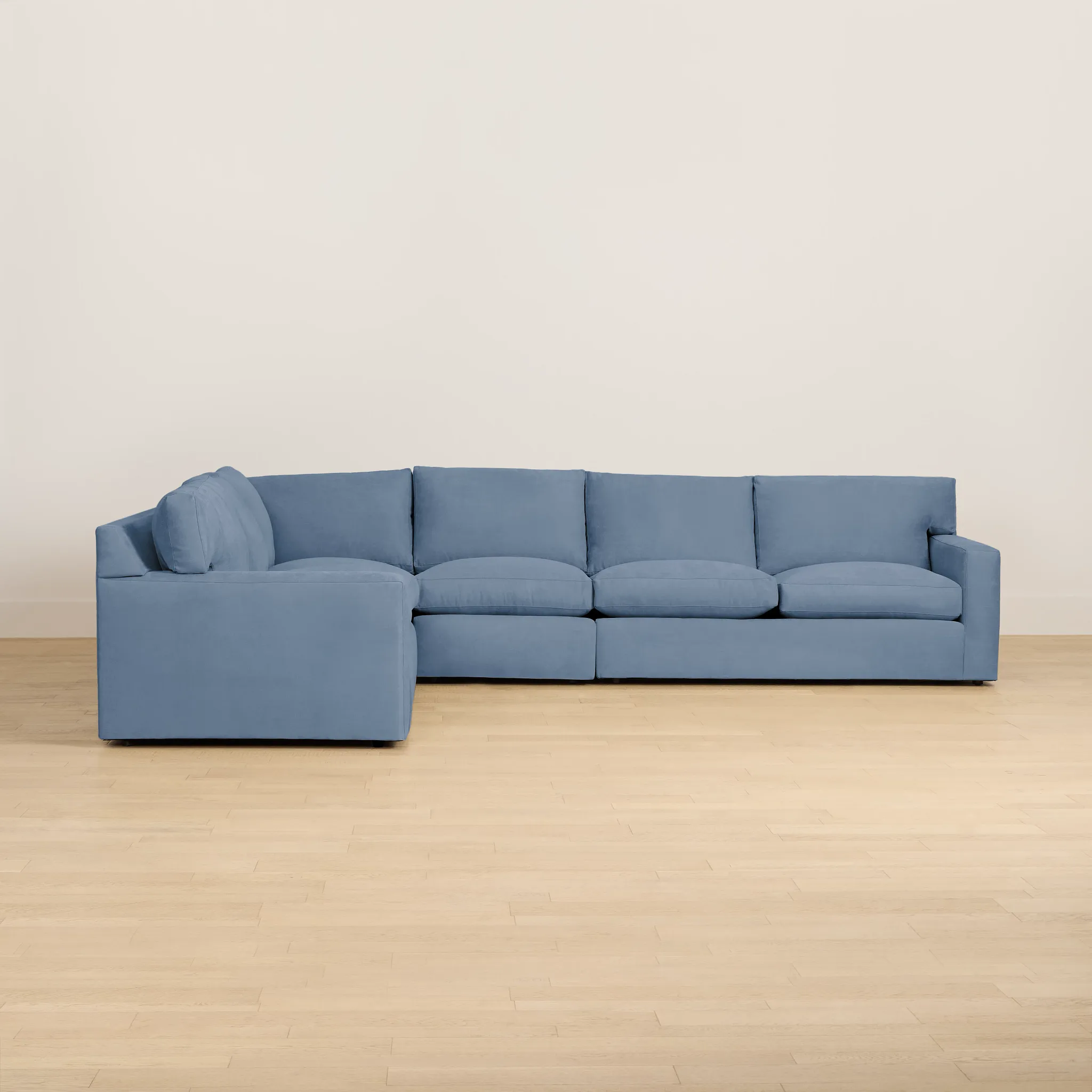 Hudson Blue Fabric Medium Two-arm Sectional