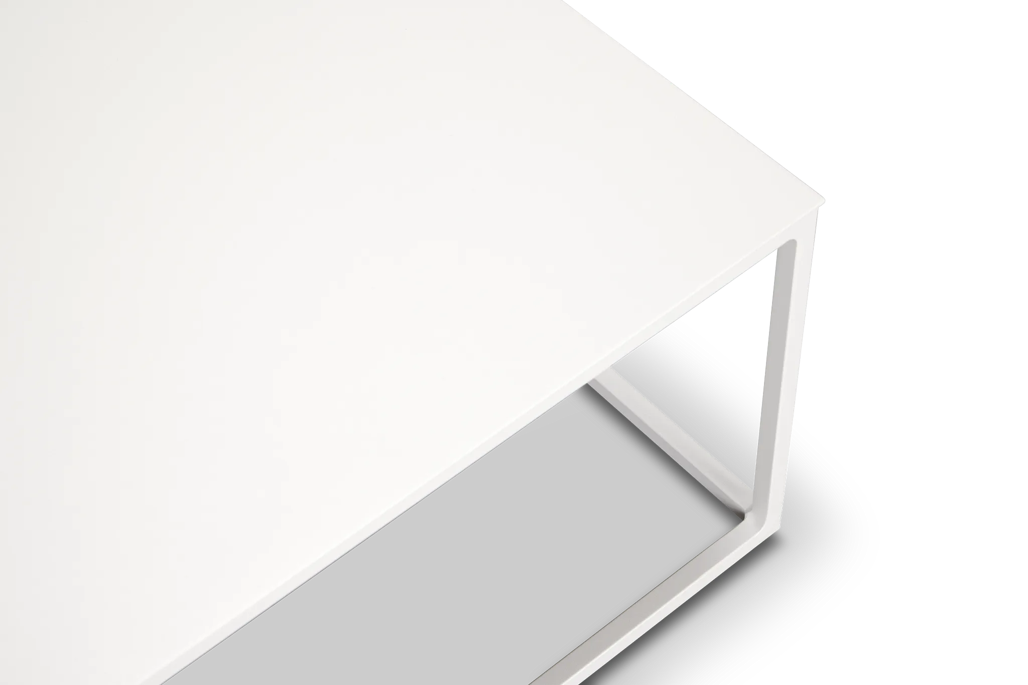 Malaga White Rect Coffee Table