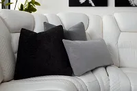 Oslo Black 20" Square Accent Pillow