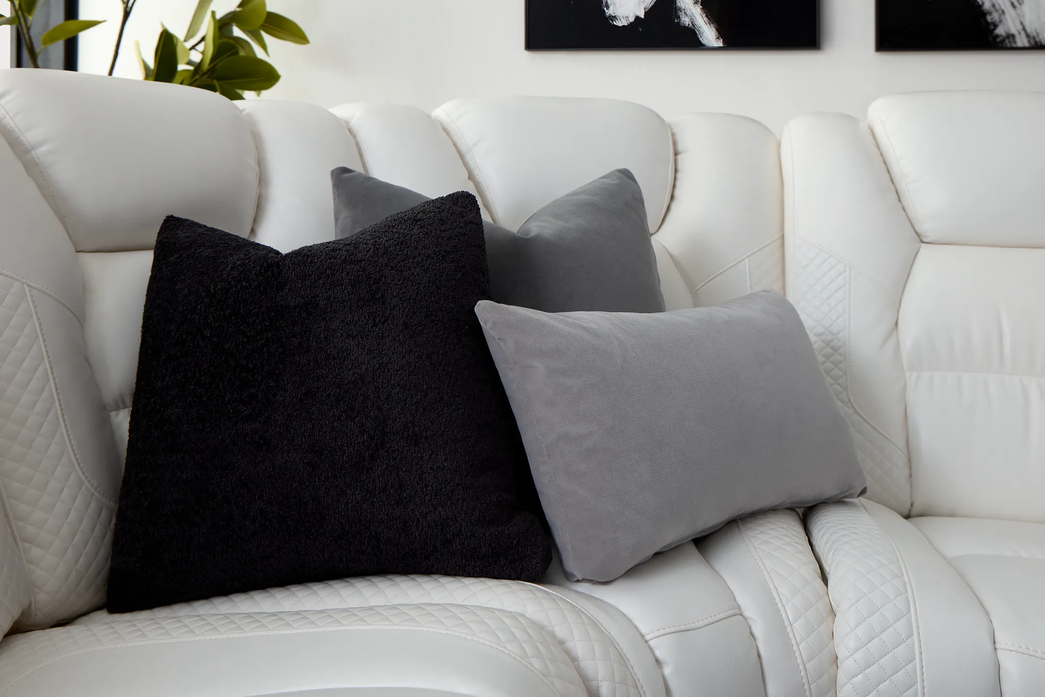 Oslo Black 20" Square Accent Pillow